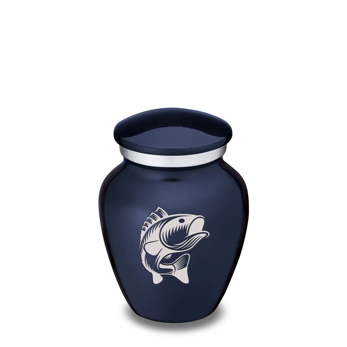Keepsake Embrace Cobalt Blue Fish Cremation Urn