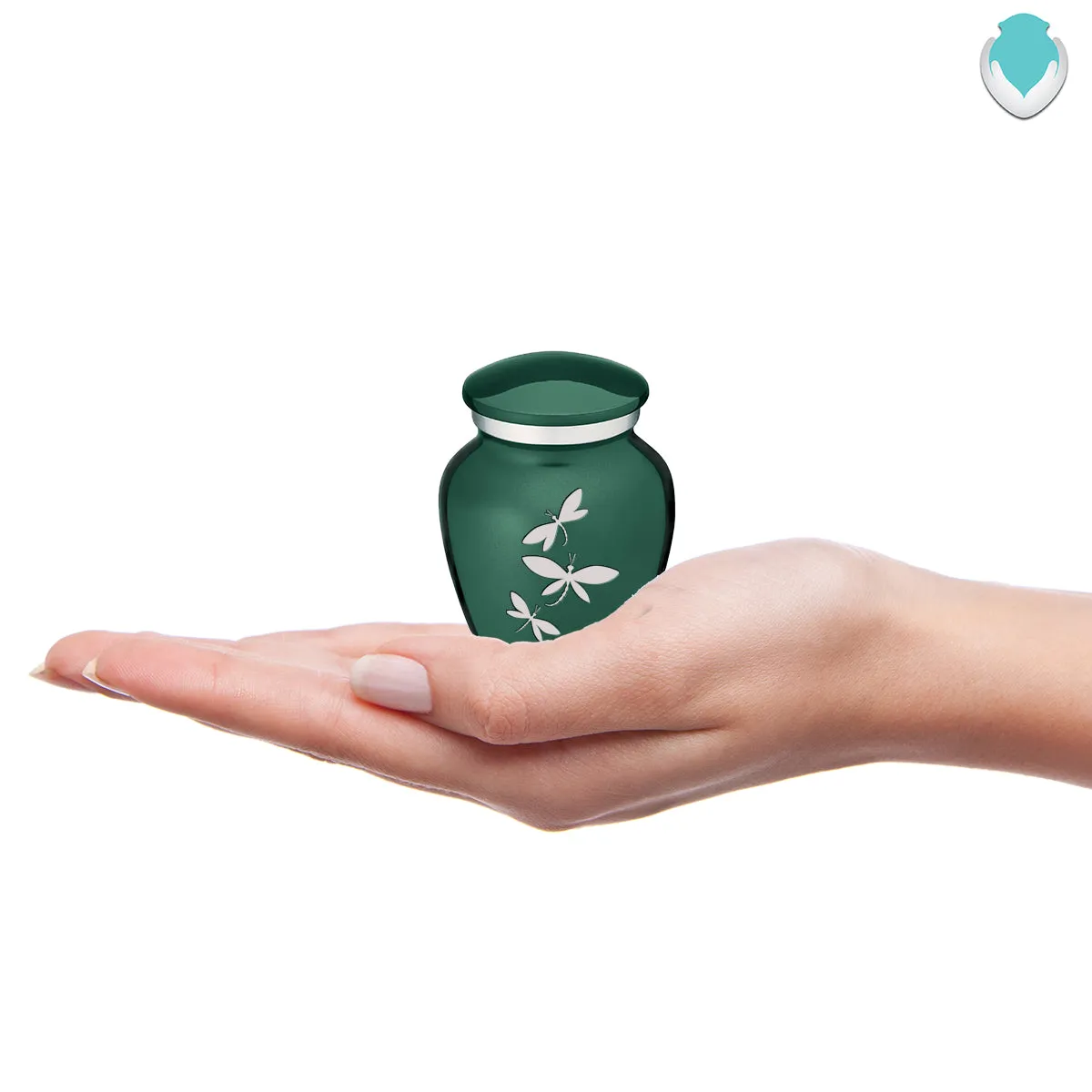 Keepsake Embrace Green Dragonflies Cremation Urn