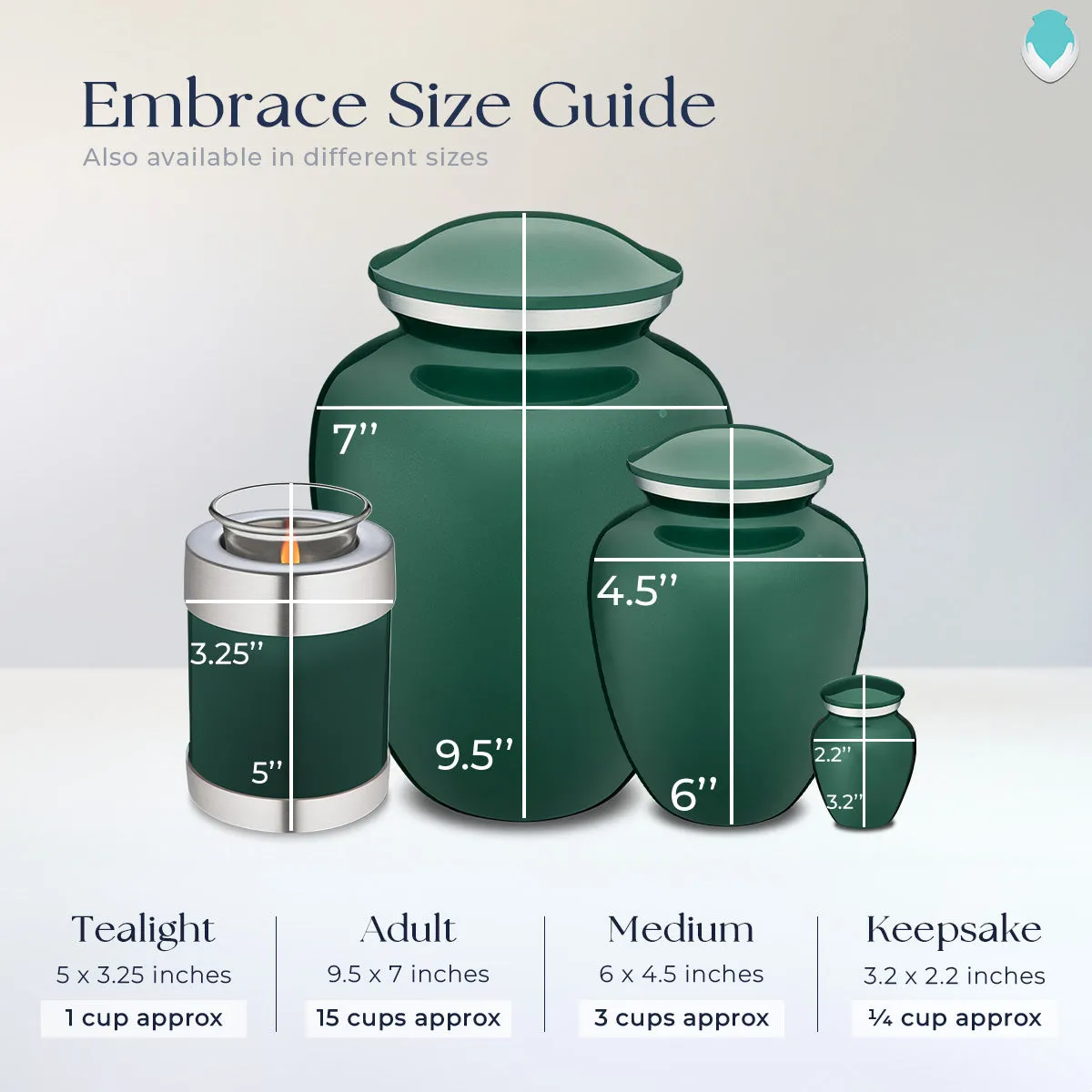Keepsake Embrace Green Fish Cremation Urn