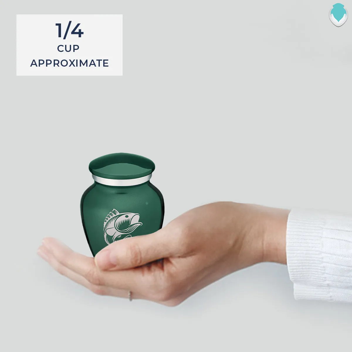 Keepsake Embrace Green Fish Cremation Urn