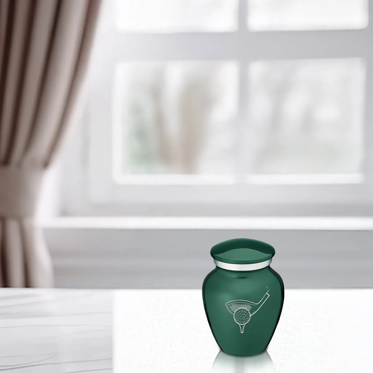 Keepsake Embrace Green Golfer Cremation Urn