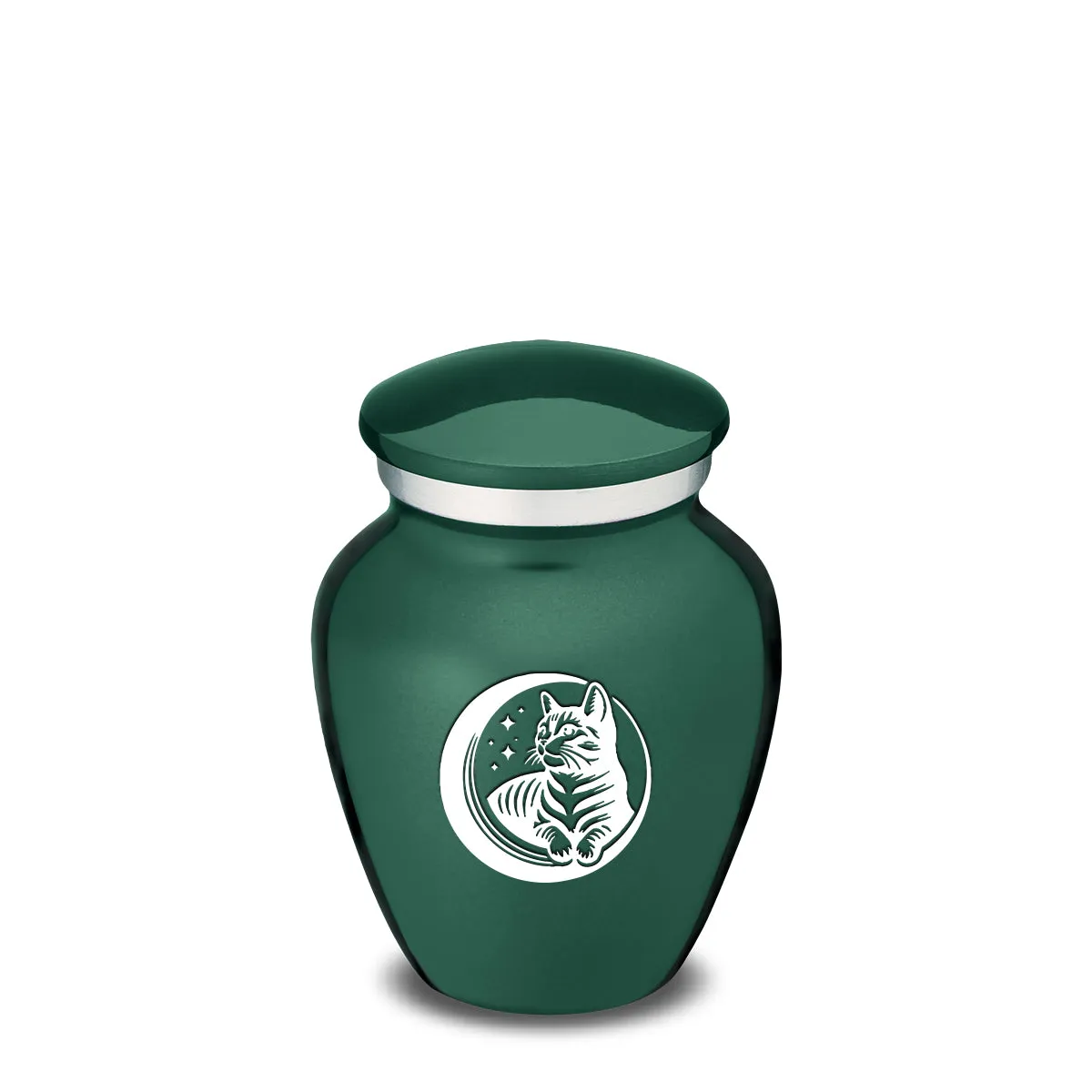 Keepsake Embrace Green Pet Cute Cat Cremation Urn