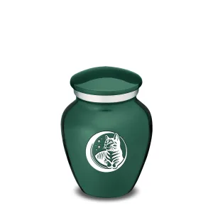 Keepsake Embrace Green Pet Cute Cat Cremation Urn
