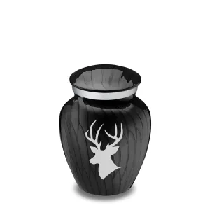 Keepsake Embrace Pearl Black Deer Cremation Urn