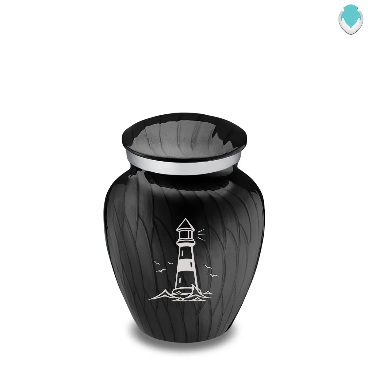 Keepsake Embrace Pearl Black Lighthouse Cremation Urn