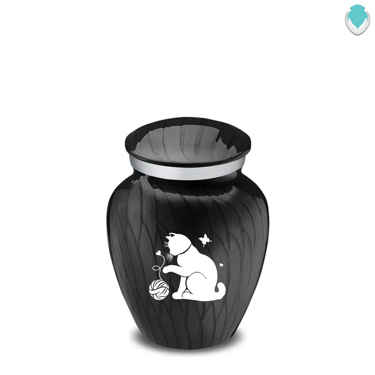 Keepsake Embrace Pearl Black Pet Fun Cat Cremation Urn