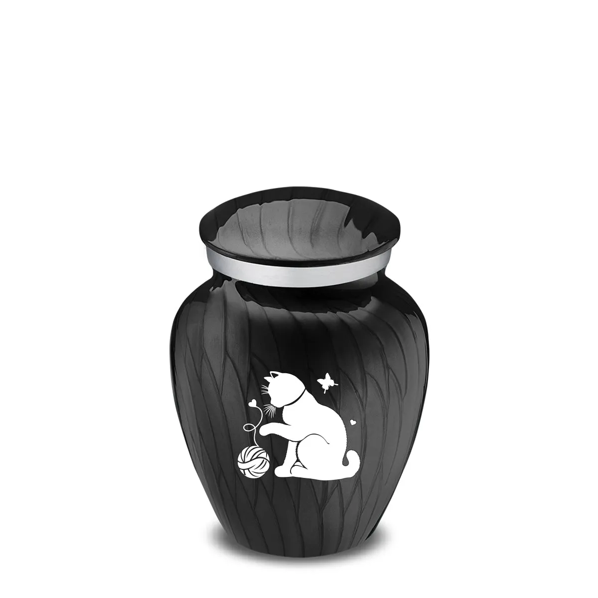 Keepsake Embrace Pearl Black Pet Fun Cat Cremation Urn