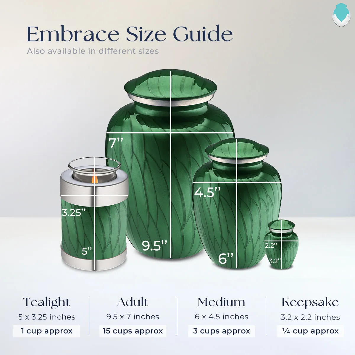 Keepsake Embrace Pearl Green Fishing Cremation Urn