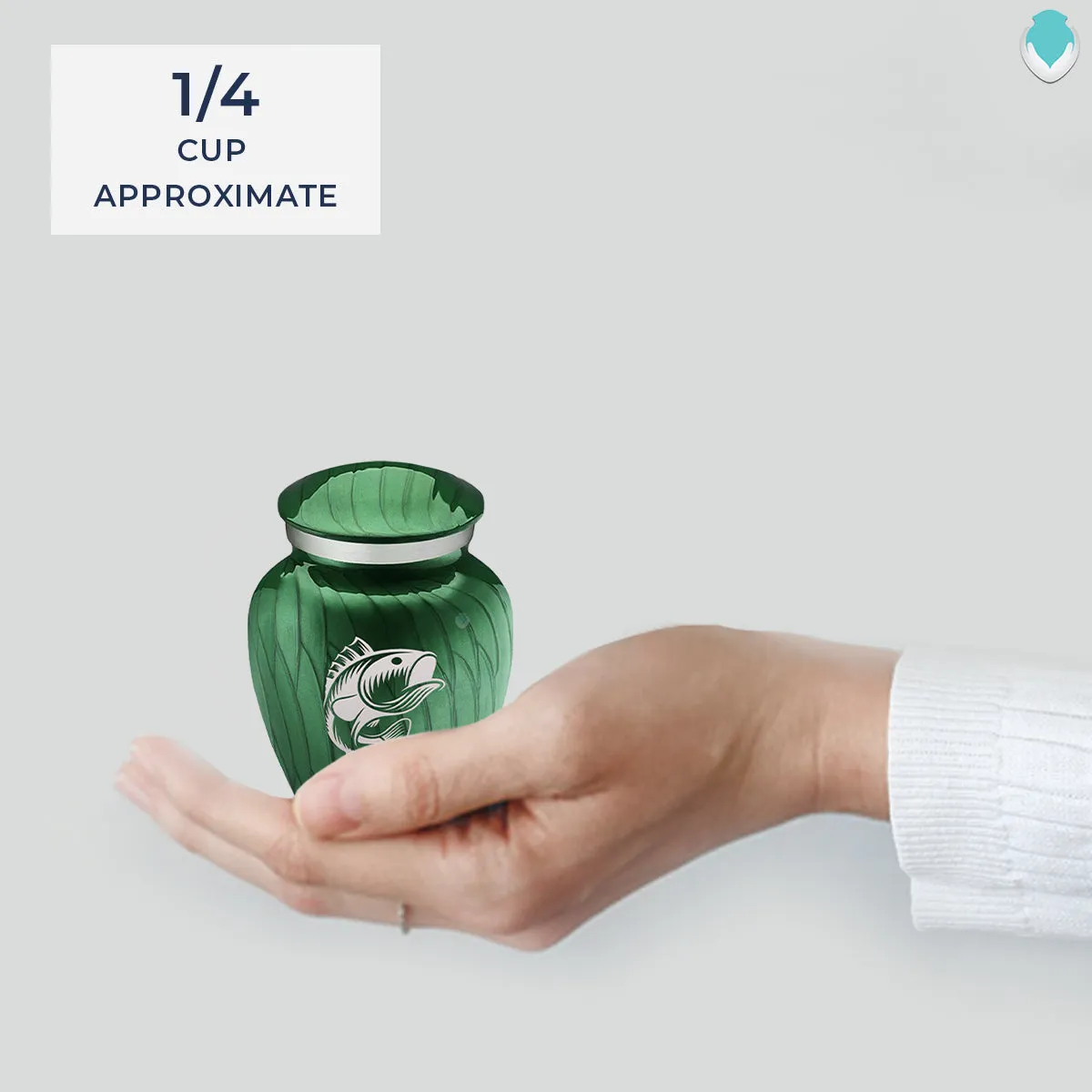 Keepsake Embrace Pearl Green Fishing Cremation Urn
