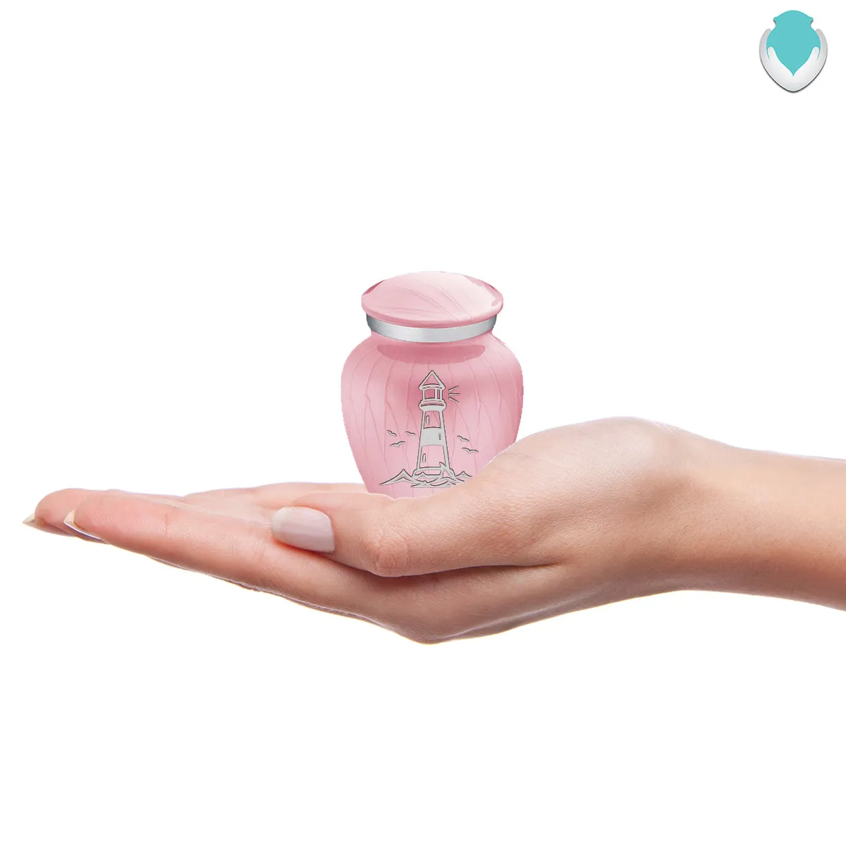 Keepsake Embrace Pearl Light Pink Lighthouse Cremation Urn