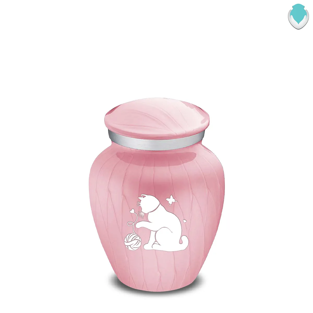 Keepsake Embrace Pearl Pink Pet Fun Cat Cremation Urn