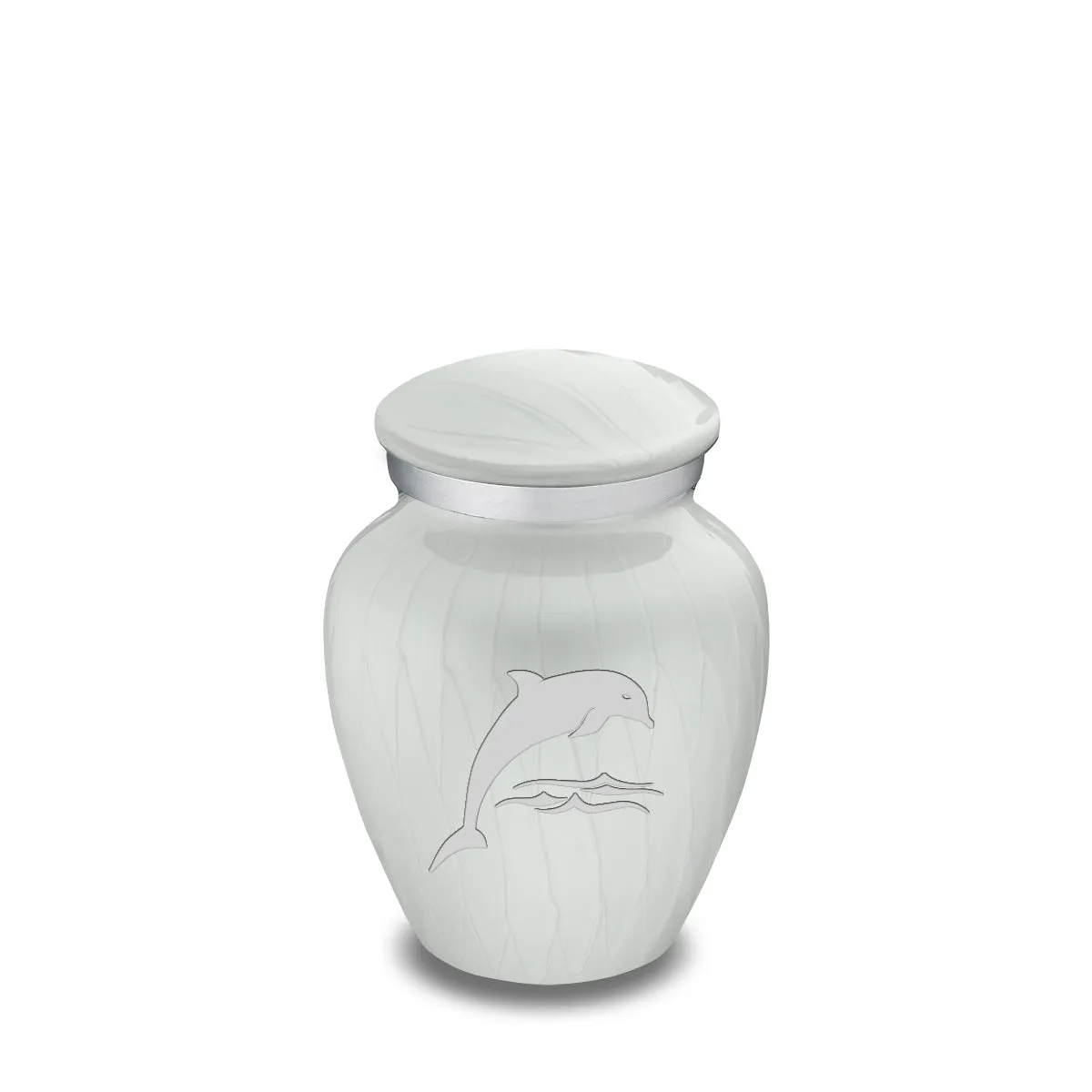 Keepsake Embrace Pearl White Dolphin Cremation Urn