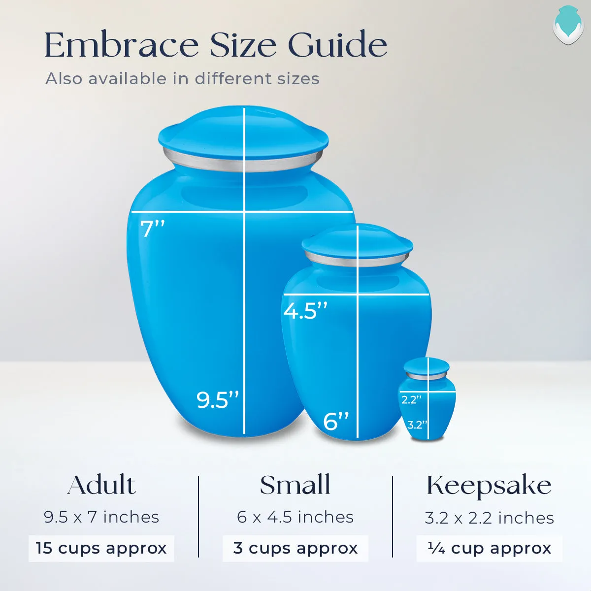 Keepsake Embrace Racing Blue Butterflies Cremation Urn