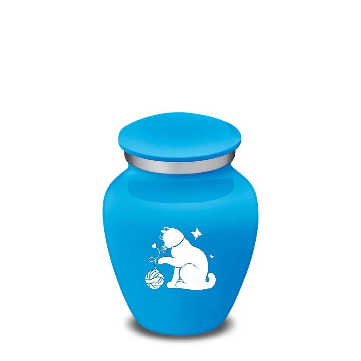 Keepsake Embrace Racing Blue Pet Fun Cat Cremation Urn