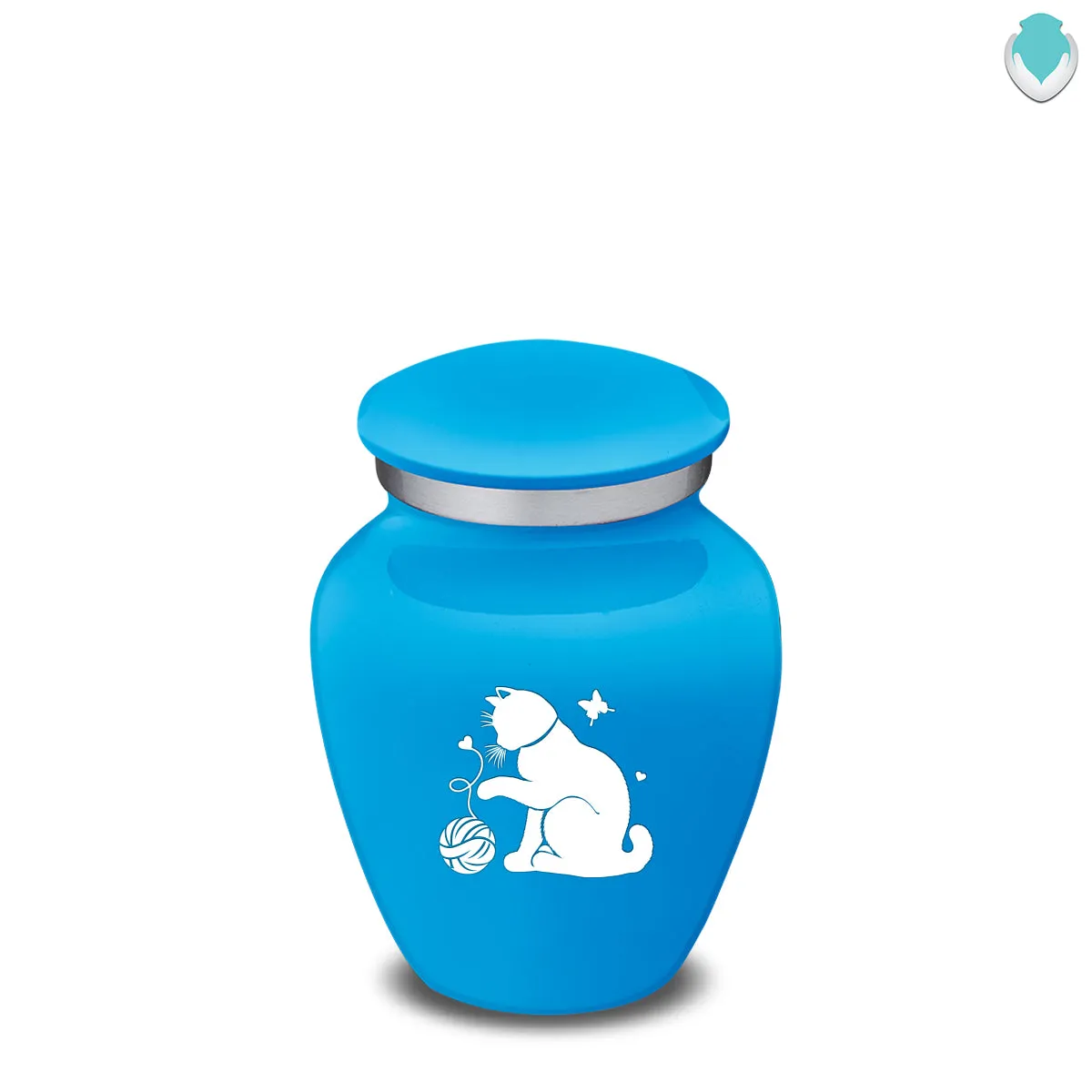 Keepsake Embrace Racing Blue Pet Fun Cat Cremation Urn