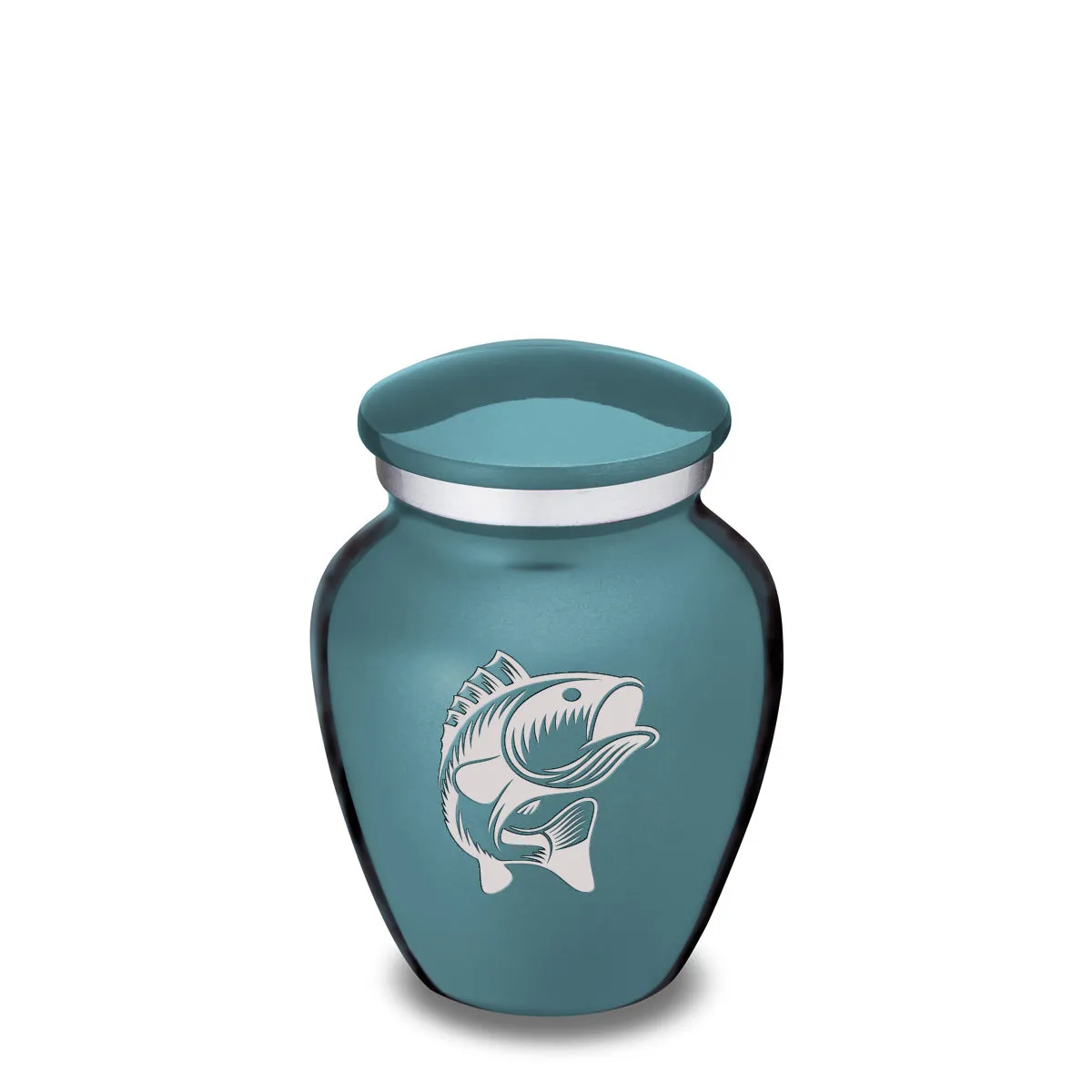 Keepsake Embrace Teal Fish Cremation Urn