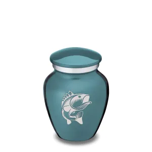 Keepsake Embrace Teal Fish Cremation Urn