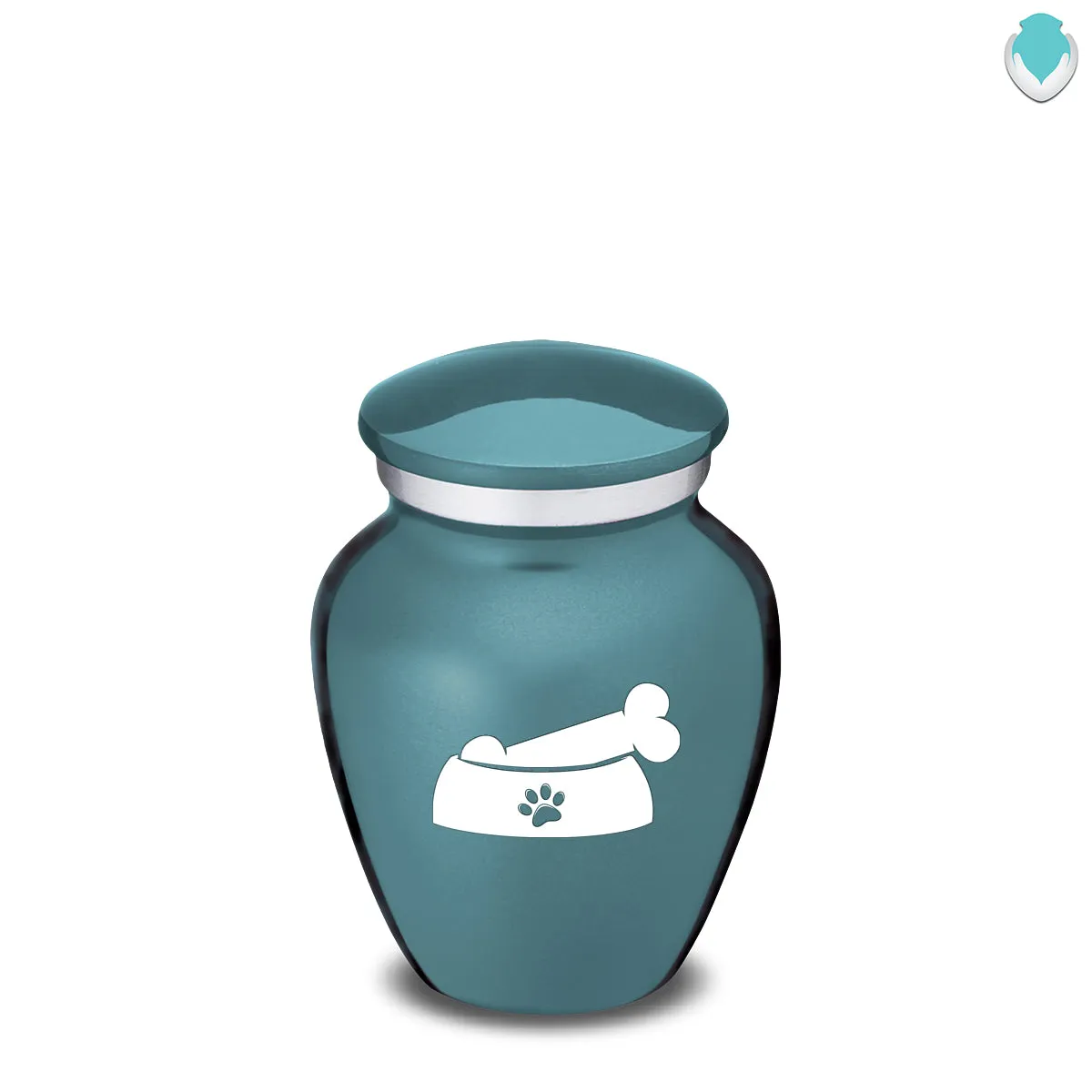 Keepsake  Embrace Teal Pet Dog Bone Cremation Urn