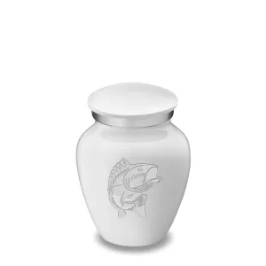 Keepsake Embrace White Fish Cremation Urn