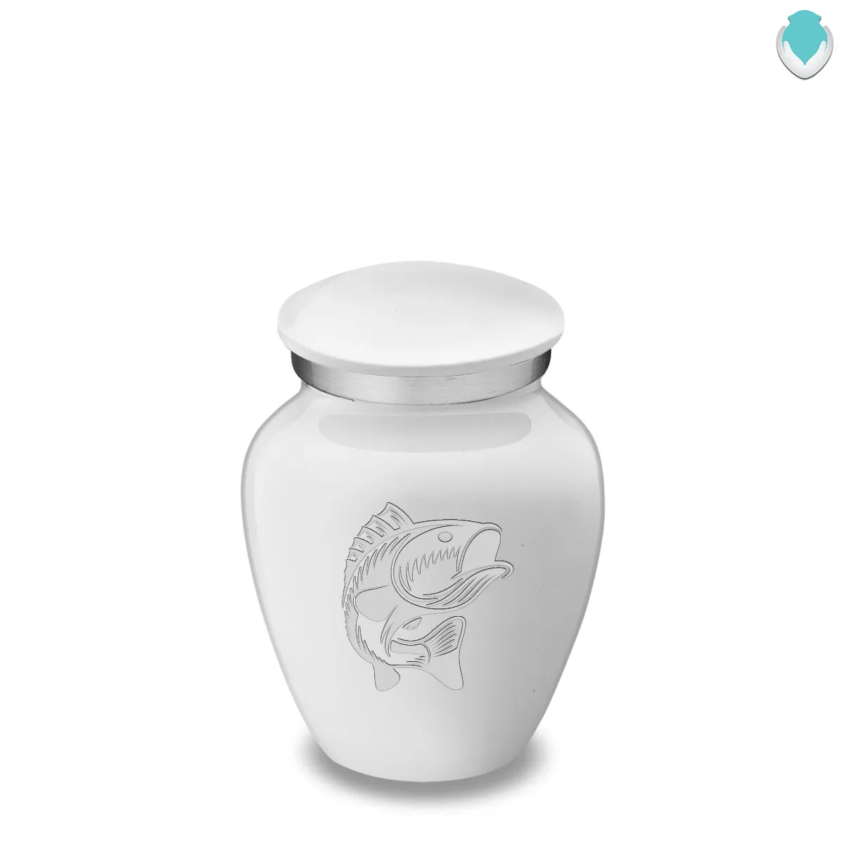 Keepsake Embrace White Fish Cremation Urn