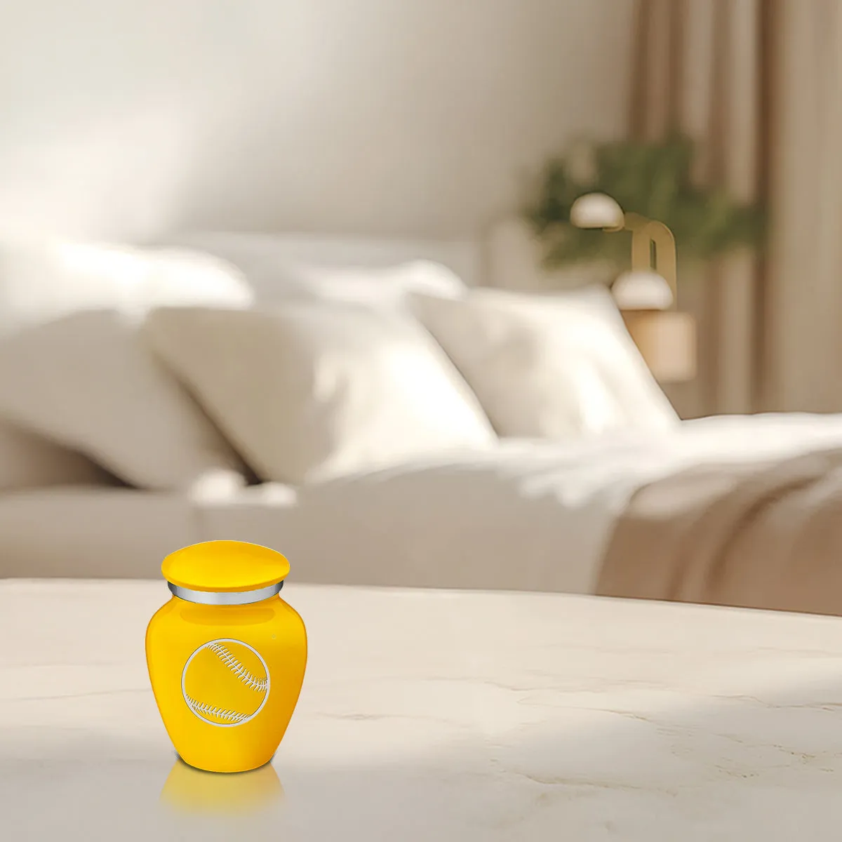 Keepsake Embrace Yellow Baseball Cremation Urn