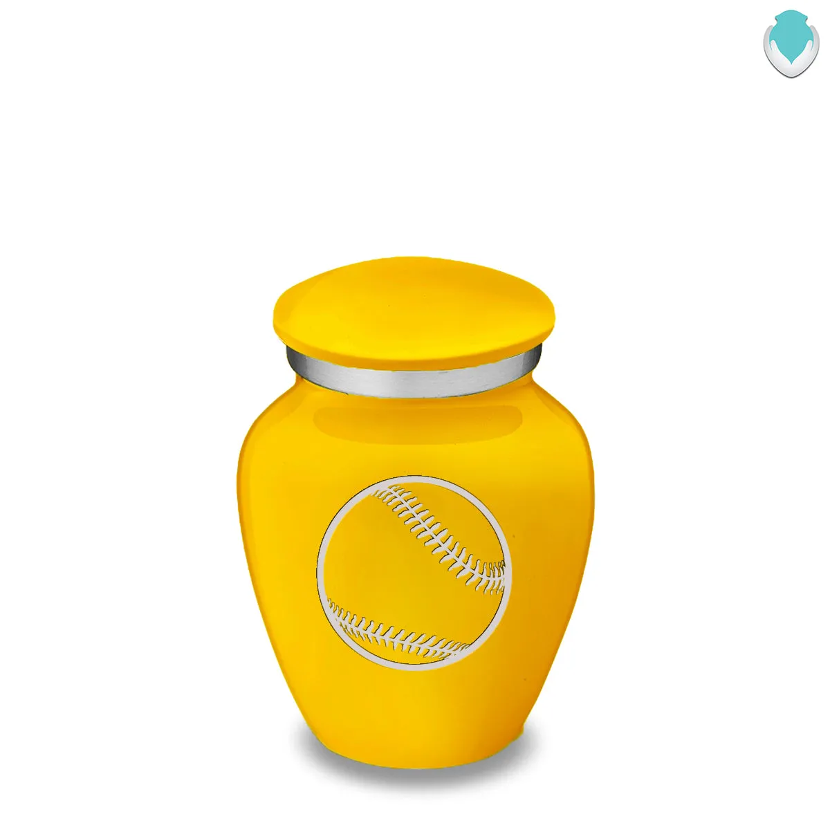 Keepsake Embrace Yellow Baseball Cremation Urn
