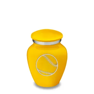 Keepsake Embrace Yellow Baseball Cremation Urn