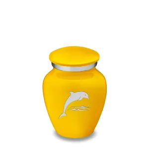Keepsake Embrace Yellow Dolphin Cremation Urn