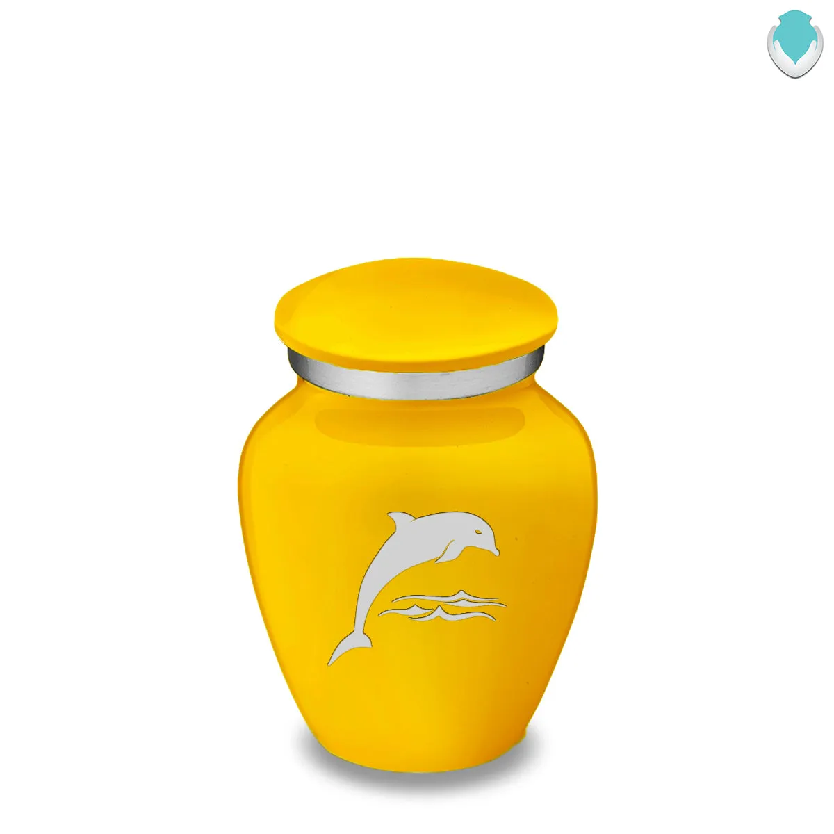 Keepsake Embrace Yellow Dolphin Cremation Urn