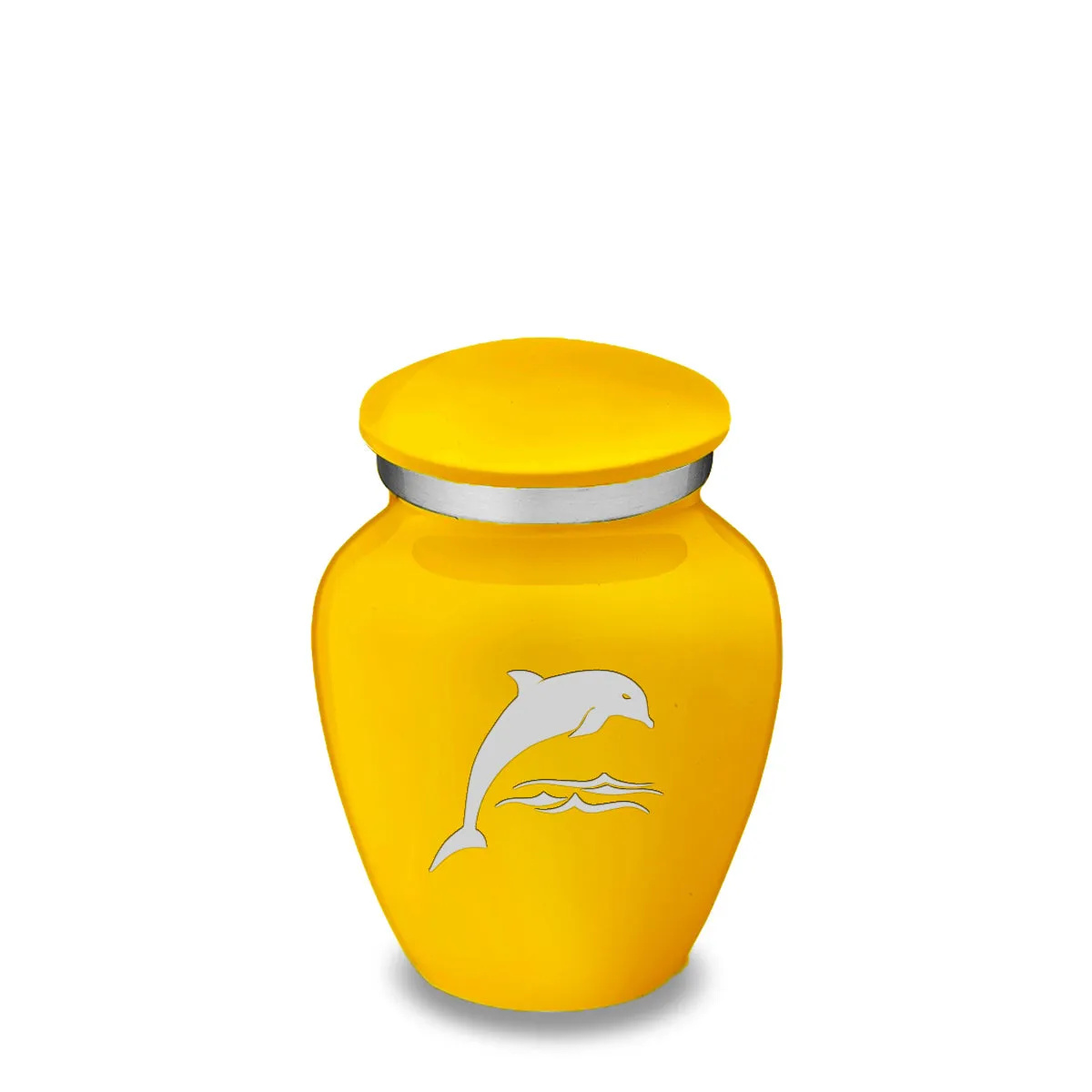 Keepsake Embrace Yellow Dolphin Cremation Urn