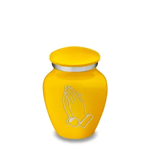 Keepsake Embrace Yellow Praying Hands Cremation Urn
