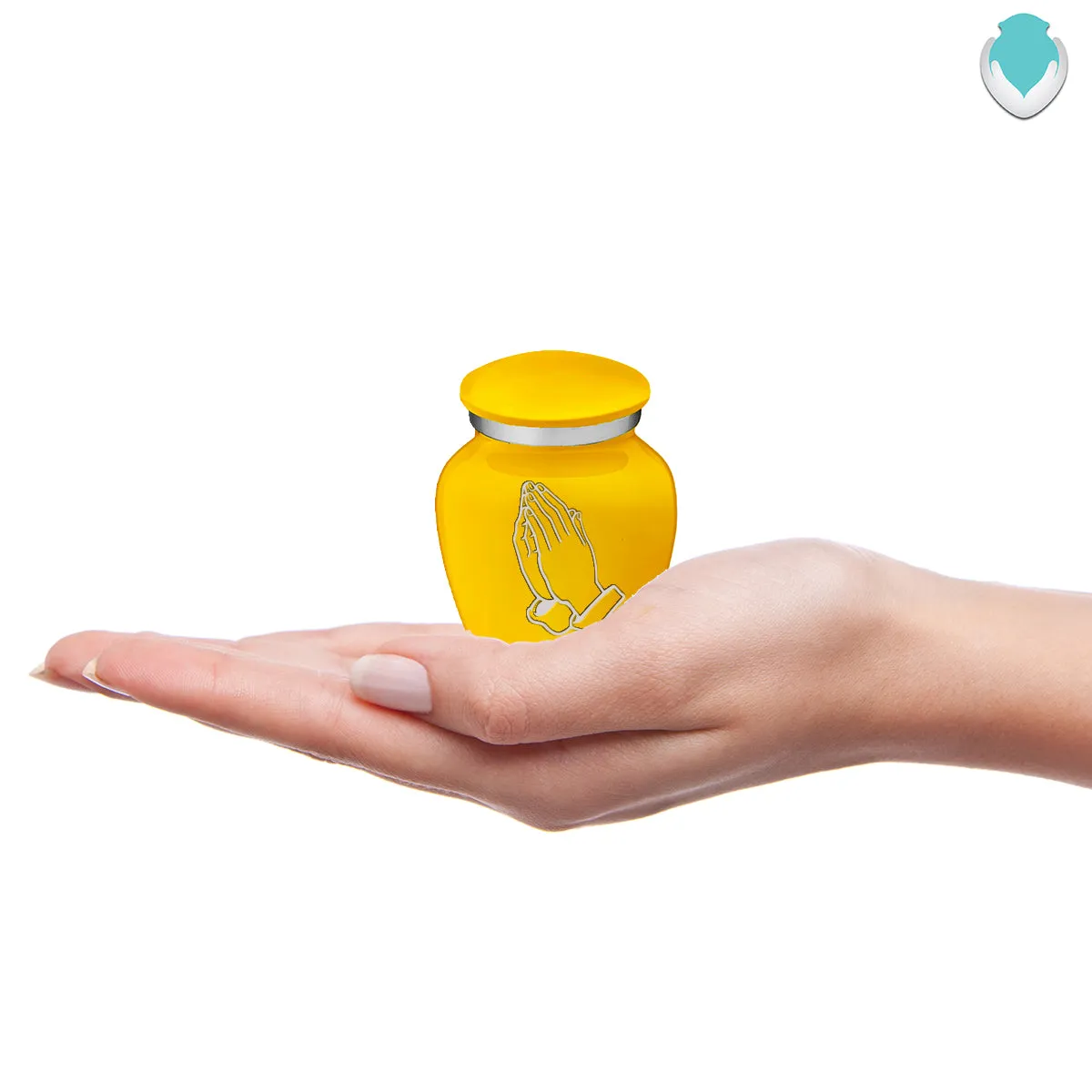 Keepsake Embrace Yellow Praying Hands Cremation Urn