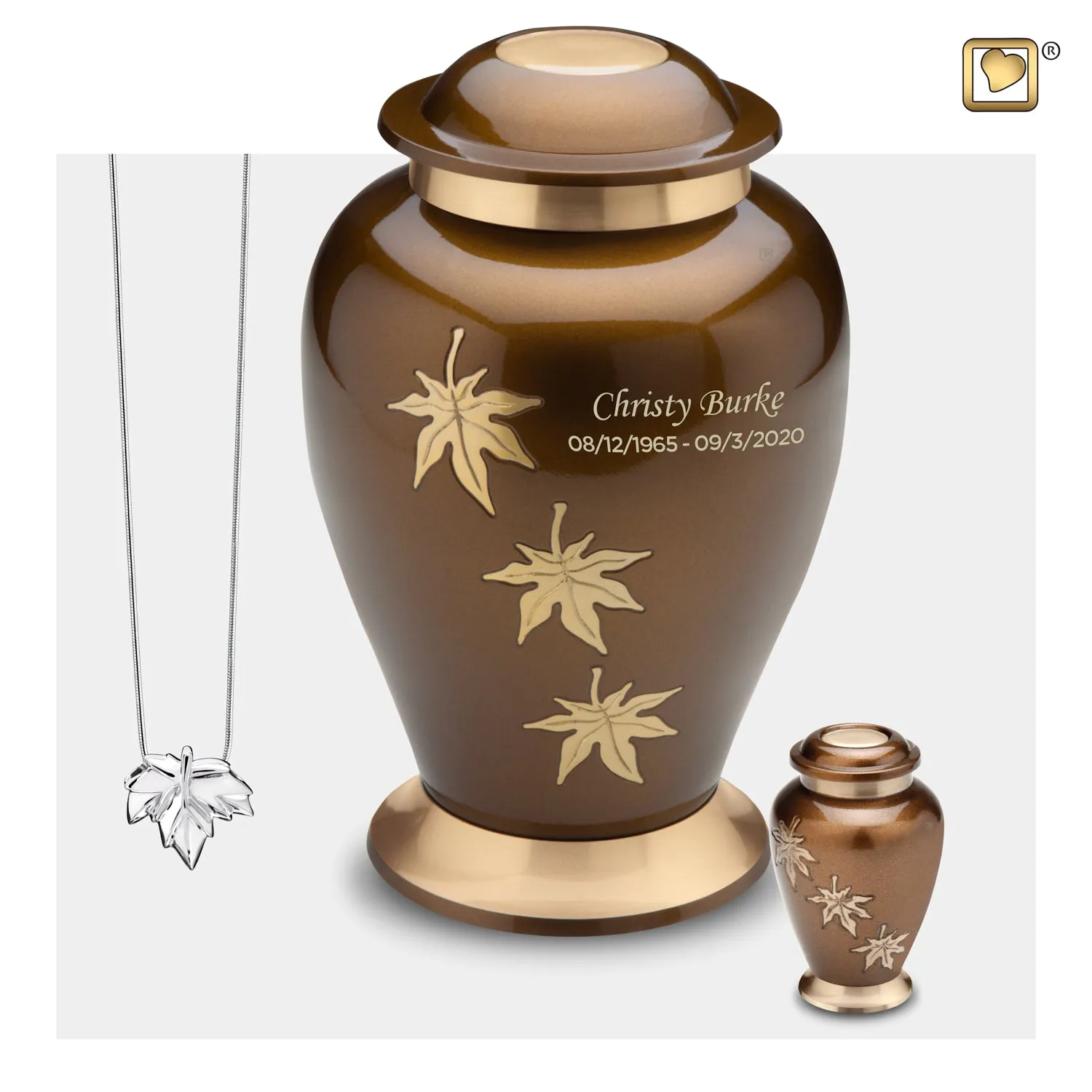 Keepsake Falling Leaves Cremation Urn