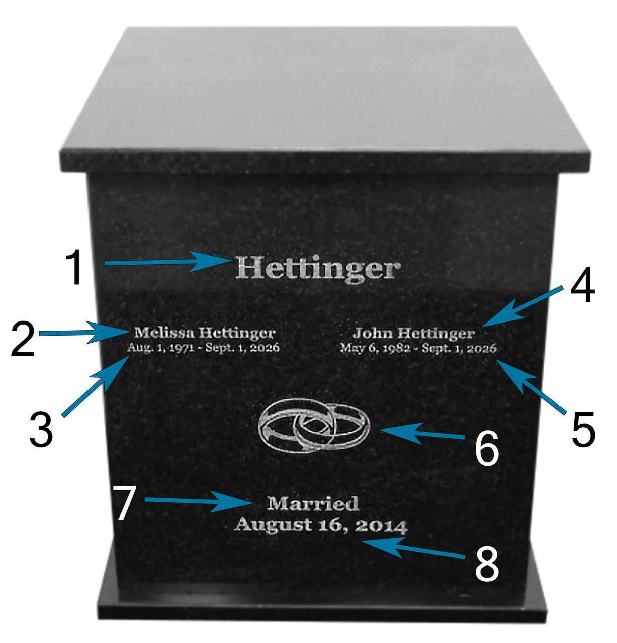 Legend Granite Companion Urn