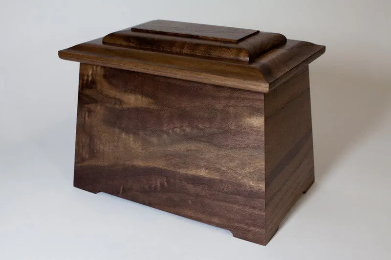 Lilies Astoria Cremation Urn with Wood Inlay Art
