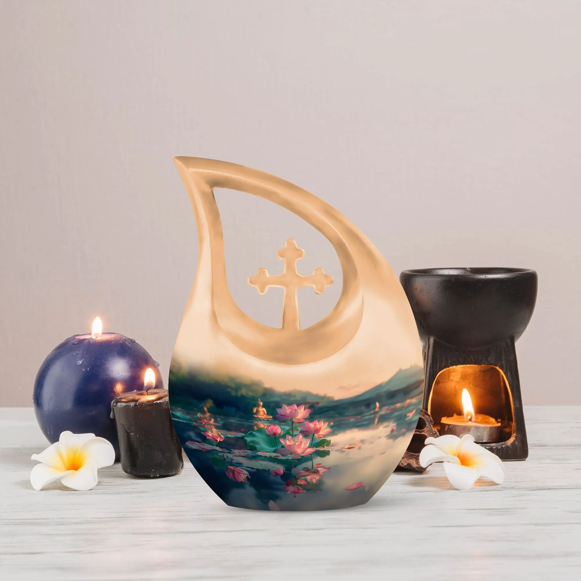 Lotus Cremation Urn :Cremation Urn For Human Ashes