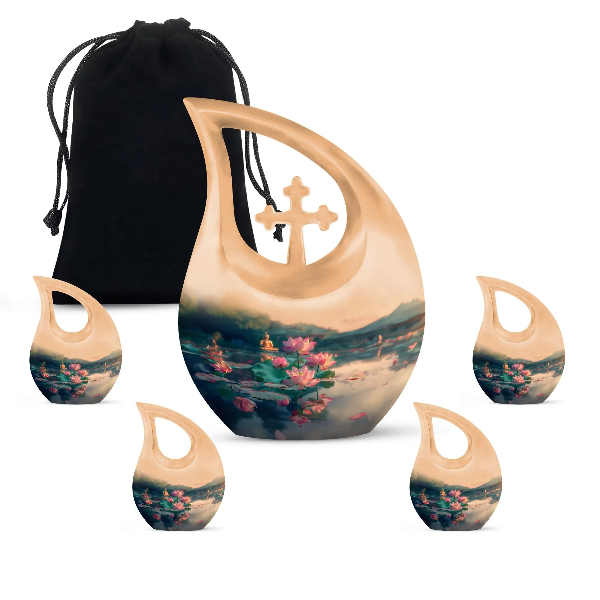 Lotus Cremation Urn :Cremation Urn For Human Ashes