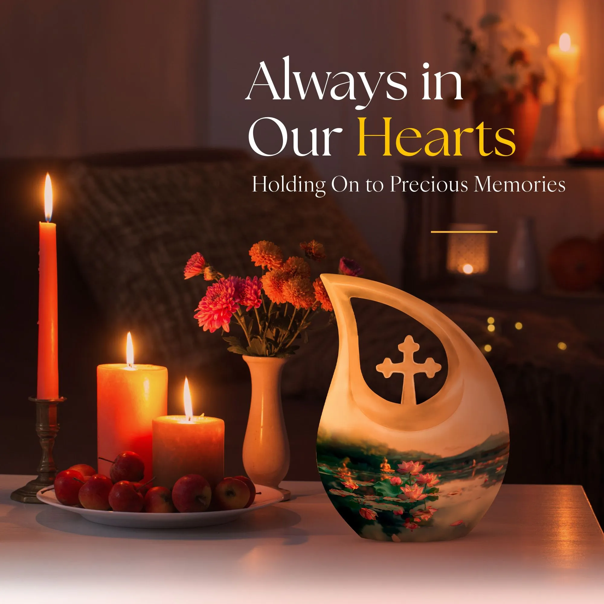Lotus Cremation Urn :Cremation Urn For Human Ashes