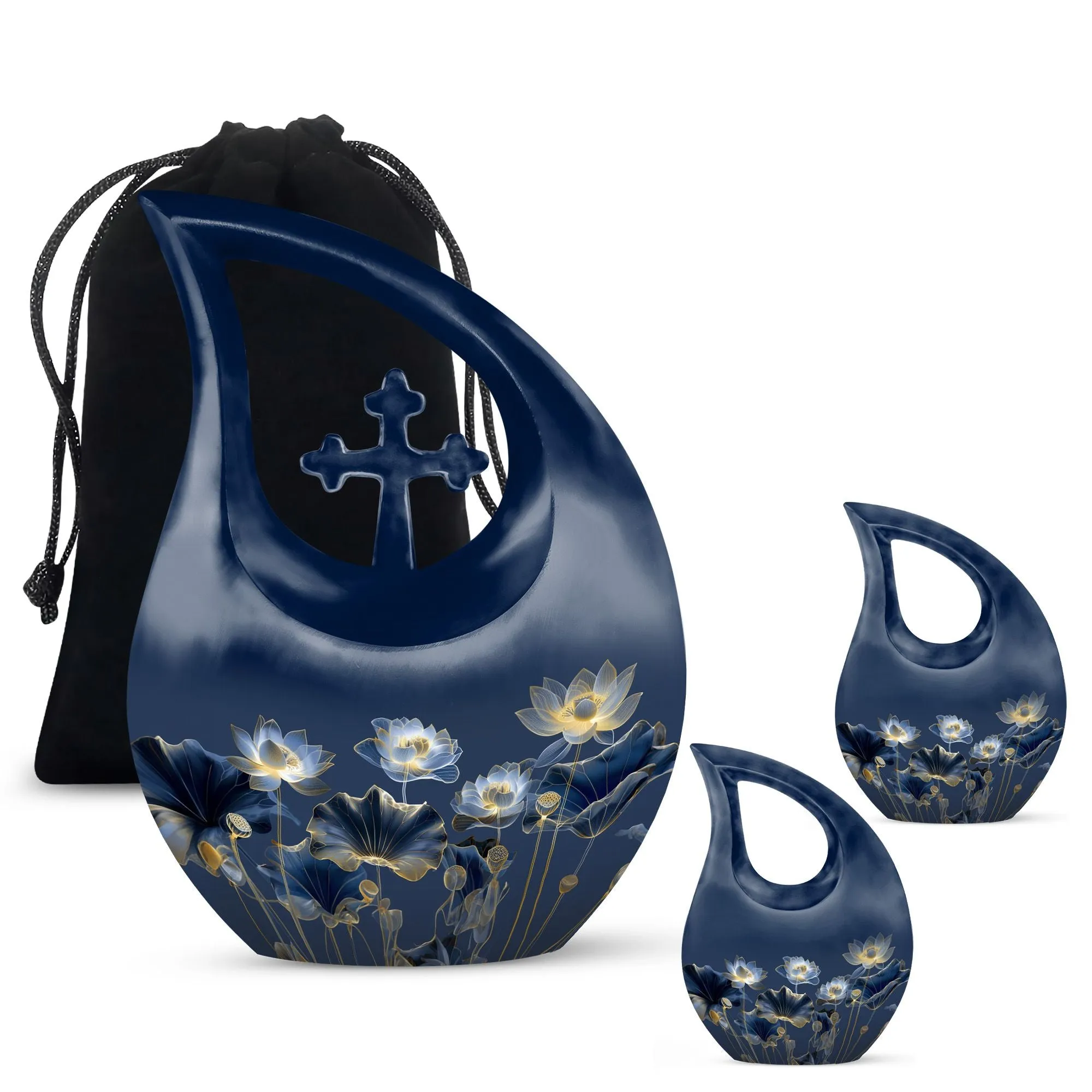 Lotus Urn , Keepsake Cremation Memorial Urn For Human Ashes