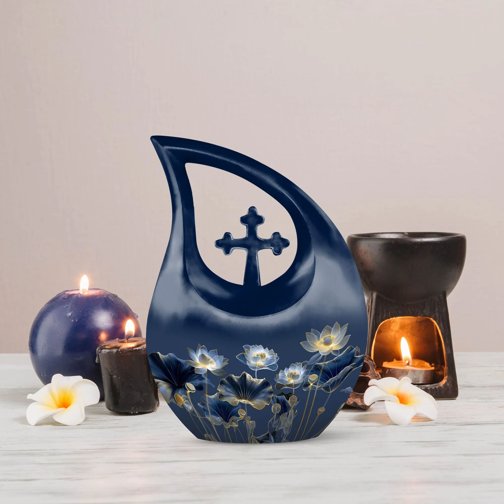 Lotus Urn , Keepsake Cremation Memorial Urn For Human Ashes