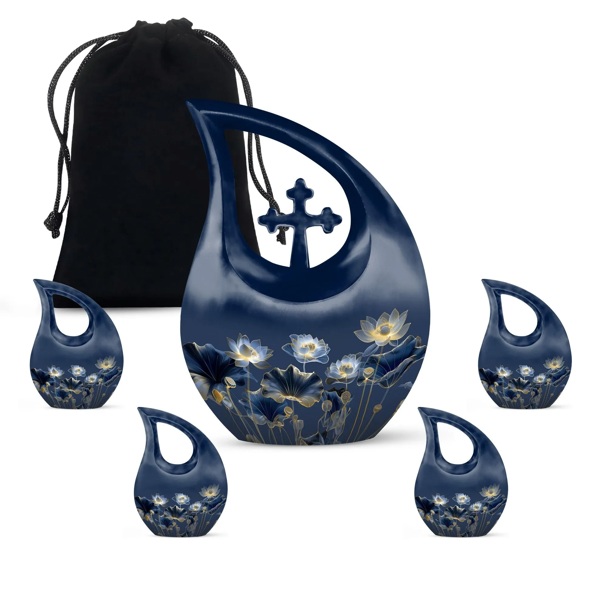 Lotus Urn , Keepsake Cremation Memorial Urn For Human Ashes