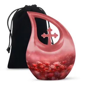 Lotus Urn - Medium Size Memorial Cremation Urn For Human Ashes