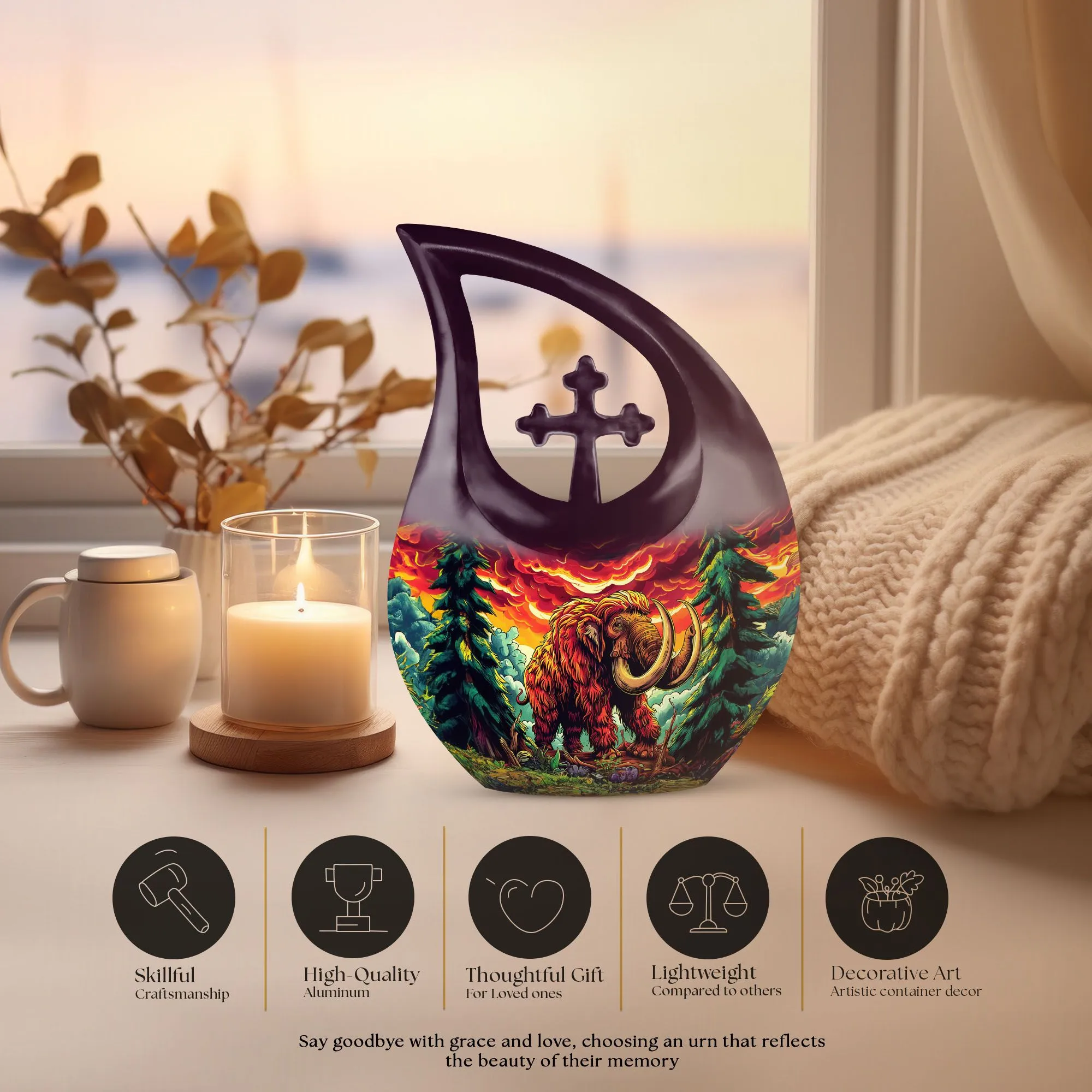 Mammoth Legacy - Commemorative Memorial Urn for Cherished