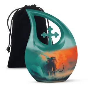 Mammoth Repose container that holds ashes beautiful urn