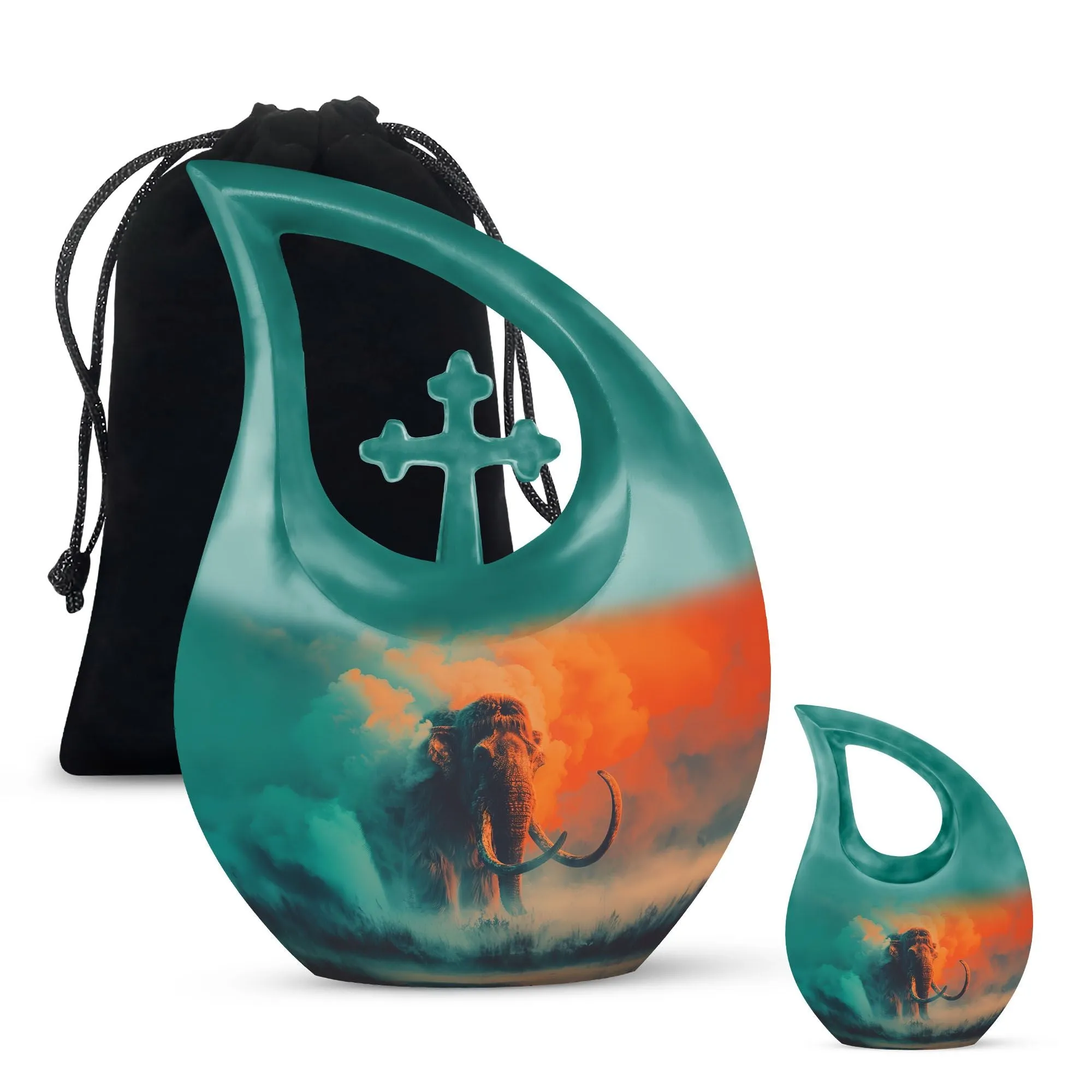 Mammoth Repose container that holds ashes beautiful urn