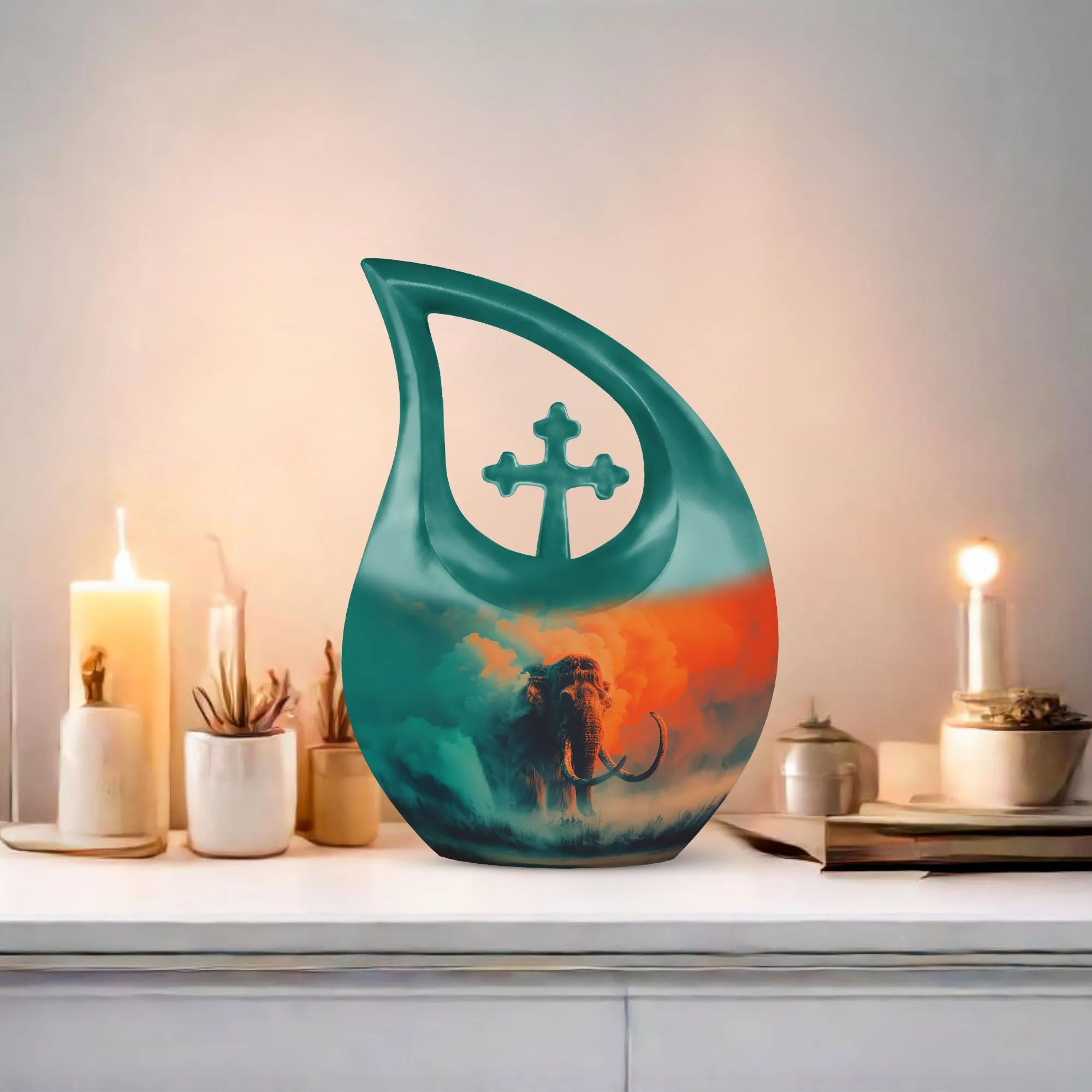 Mammoth Repose container that holds ashes beautiful urn