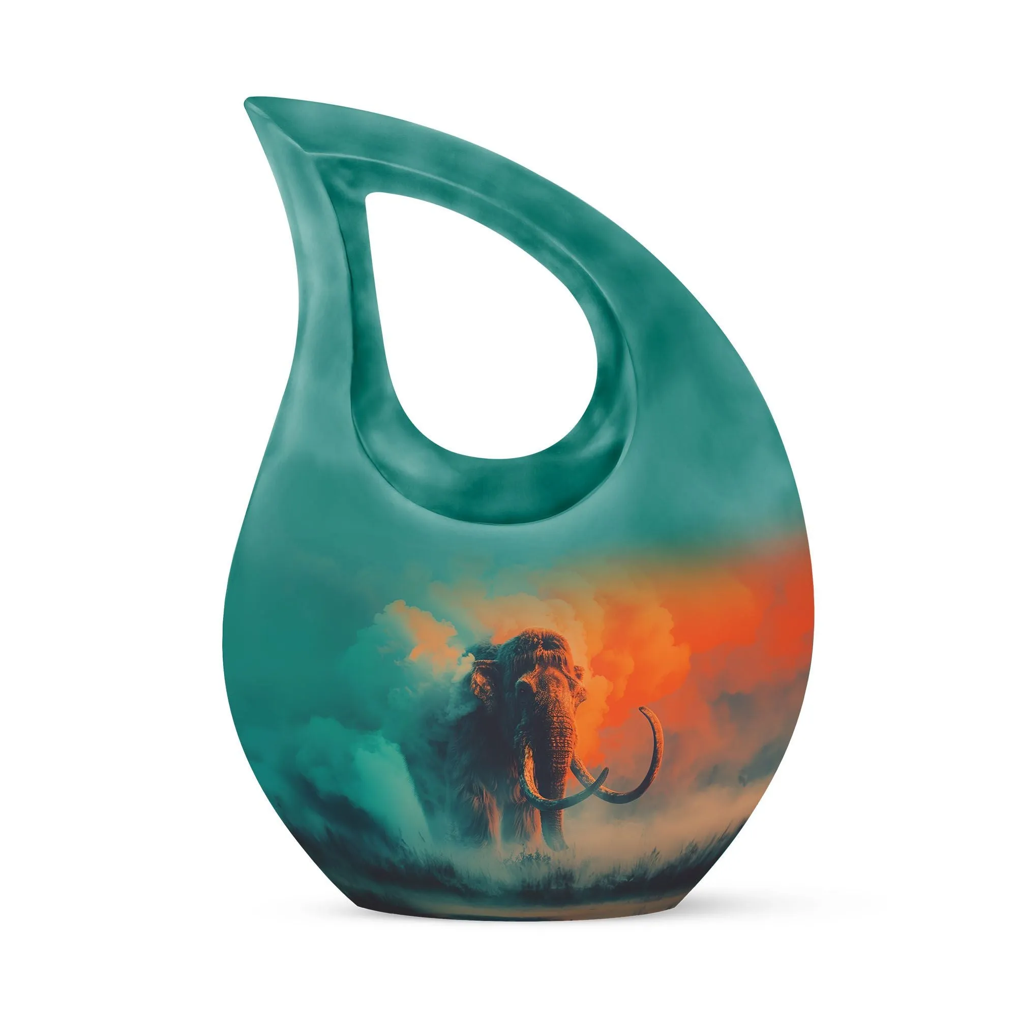 Mammoth Repose container that holds ashes beautiful urn
