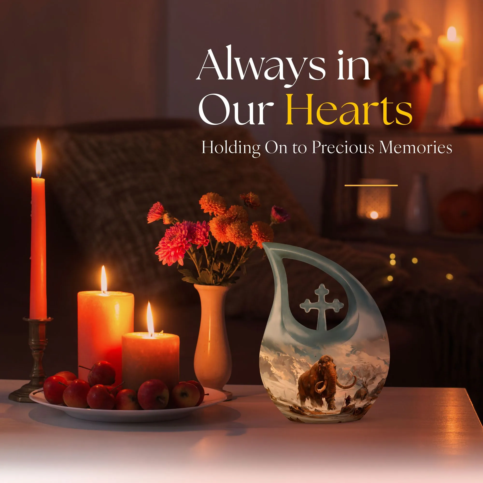 Mamoth Urn Dignified Small Cremation and Memorial Keepsake Urn