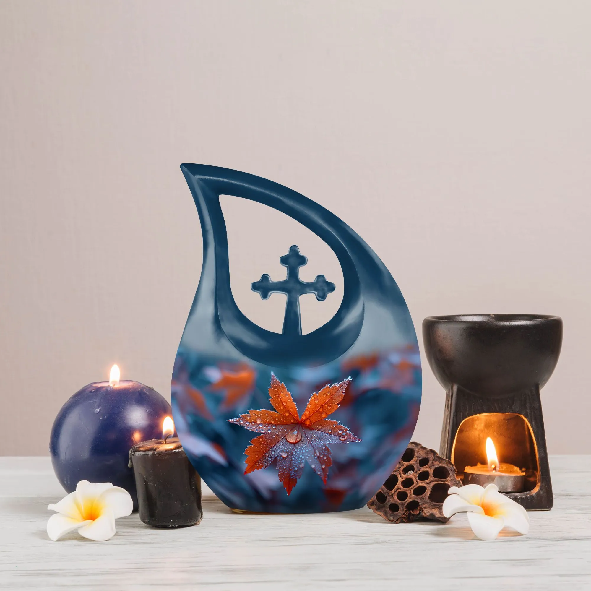 Mapple Leaf Memorial Grace memorial urn for ashes custom made urn