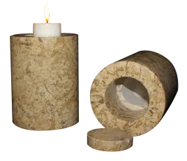 Marble Candle Holder Keepsake Urn